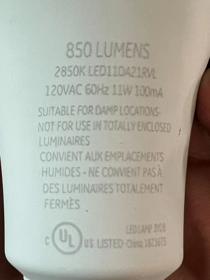 CASE OF 12 GE Reveal A21 E26 (Medium) LED Bulb Pure Clean Light 75W Equivalence - Image 2 of 4