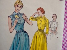 Vintage 1950s Quick & Easy Dress Butterick Pattern 5641 - Size 14, bust 32 UNCUT