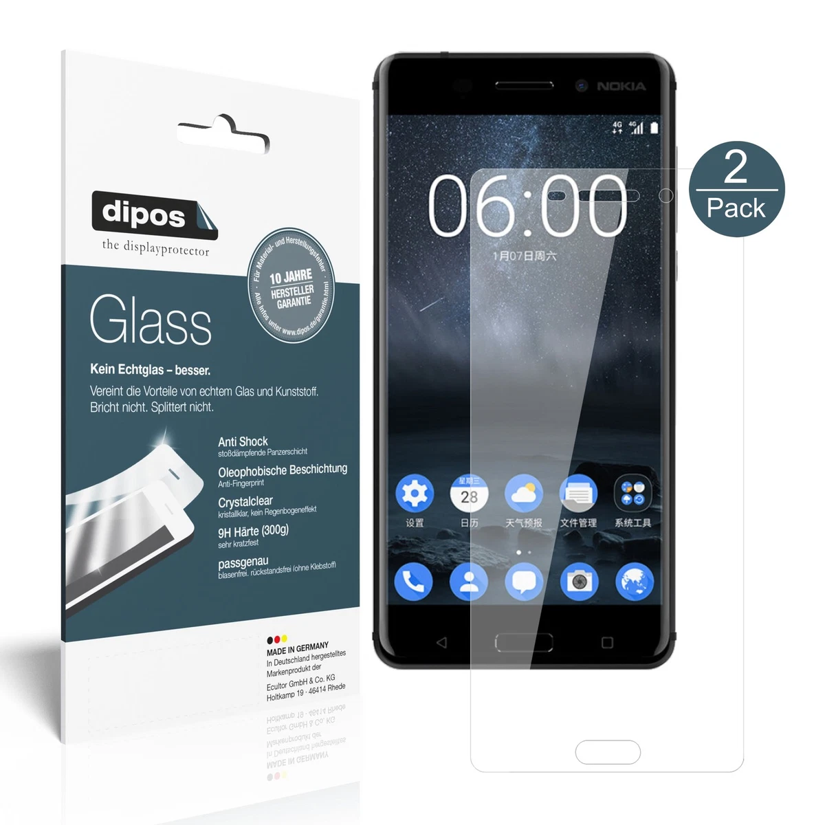 Cadorabo Tempered Glass compatible with Nokia X10 / X20 in HIGH TRAN