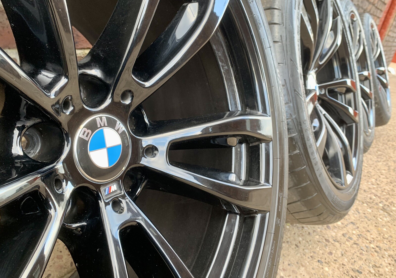 Genuine BMW X5 X6 M Sport 20” Alloy Wheels Black 469M F15 F16 Runflat