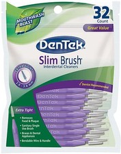 Dentek SLIM BRUSH Extra Tight Interdental Cleaners 32ct NEW LOOK ARRIVING 