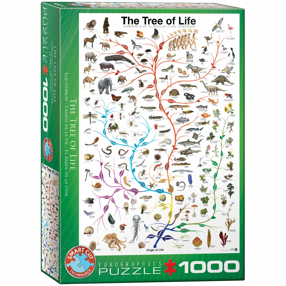 FiXizy Puzzle In Legno 6000 Pezzi - Albero Dritto Della Foresta - Dimensioni Finali 218x105 Cm - Sfida Per Adulti