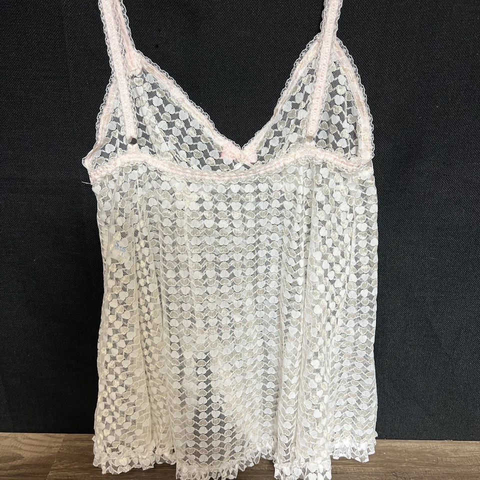 Sexy Babydoll Shirley of Hollywood Encaje Talla S, Diseño Corazón Blanco Foto 4 de 4