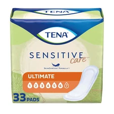 Tena Sensitive Care Ultimate Absorbency Incontinence Pads for Women, 33 Count