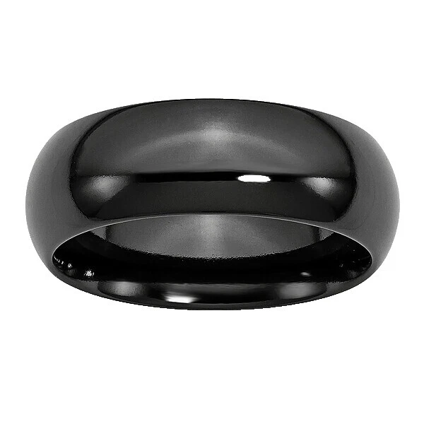 Anillos de moda banda de titanio negro