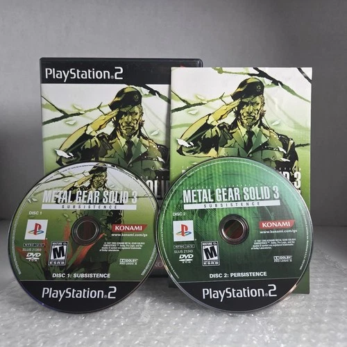 Metal Gear Solid 3 Subsistence Sony PlayStation 2 PS2 Complete CIB Tested Konami