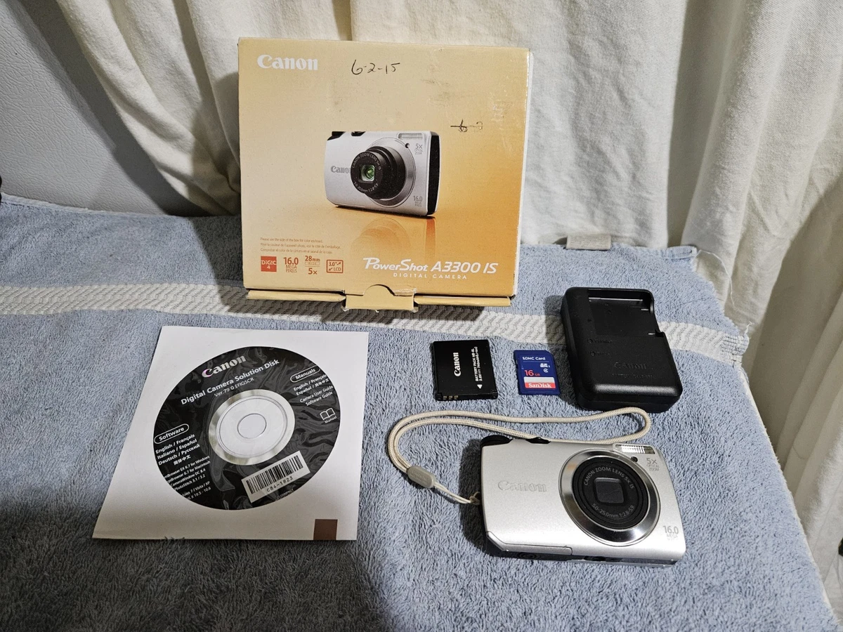 【中古完動品】Canon Power Shot A3300 IS 充電器ほか付き Amazon.com : Canon Powershot A3300 IS 16 MP Digital Camera with 5x