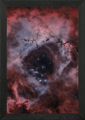 NGC2238 - Rosettennebel gerahmtes Wandbild Poster Leinwanddruck Bild