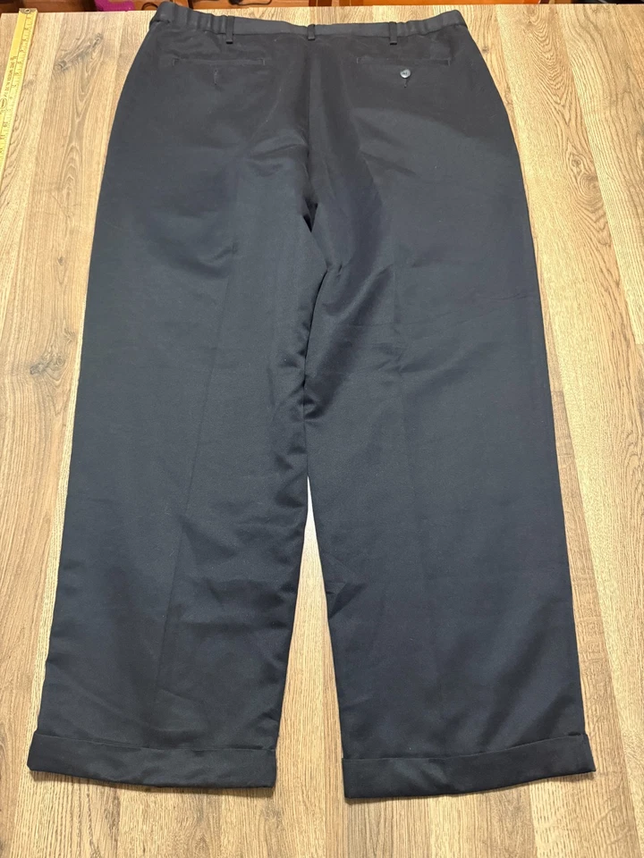 Pantalones Croft & Barrow, para hombre talla 40x30, negros, pantalones de vestir frente plano 42" de largo Foto 2 de 4