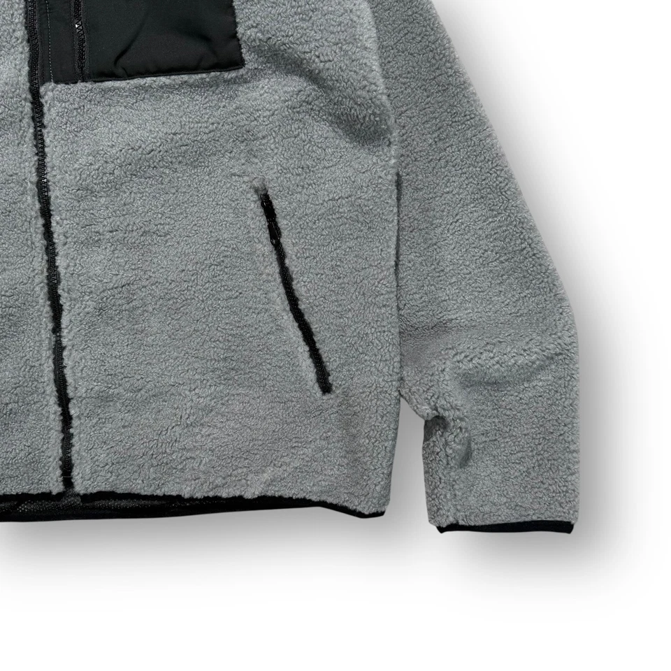 Jaqueta de lã Stussy logotipo XL cinza - Imagem 4 de 4