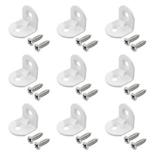 40 PCS White Iron Metal 90 Degree L Shape Corner Brace Bracket 20x20x18.5mm