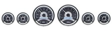 Dakota Digital Universal 6 Round Analog Gauge Instrument System Kit VHX-1060-K-W