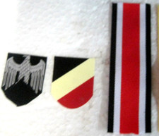 2 Helmabzeichen +   Ordensband  Wehrmacht  Deutsche Reich  2.Weltkrieg Offizier