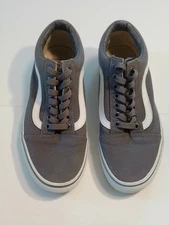 Vans Skate Canvas Shoes Gray Casual Low Wom/8.0 Men/6.5