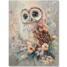 Diamond Art Kits for Adults,Owl Flower 5D Diamond Painting Kits for Adults,Fu...