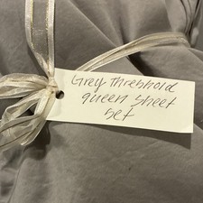 Threshold Queen Sheet Set Solid Color Gray Bedroom Bedding Linens Rectangular