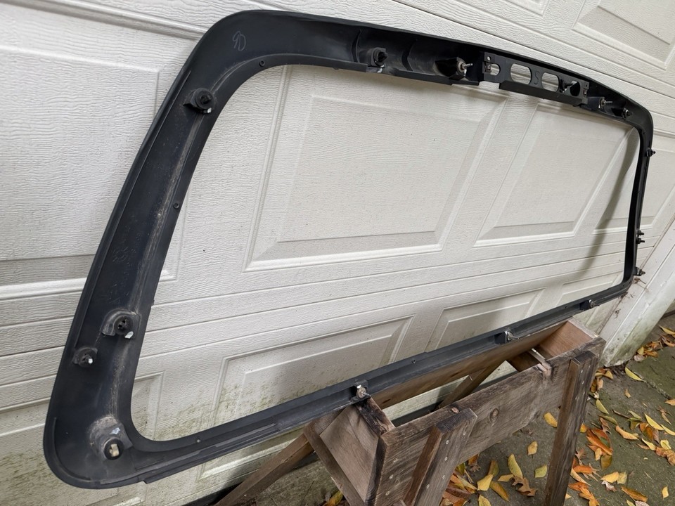 97-03 OEM Ford F150 Rear Window Extended Cab Glass Molding Frame Bezel ...