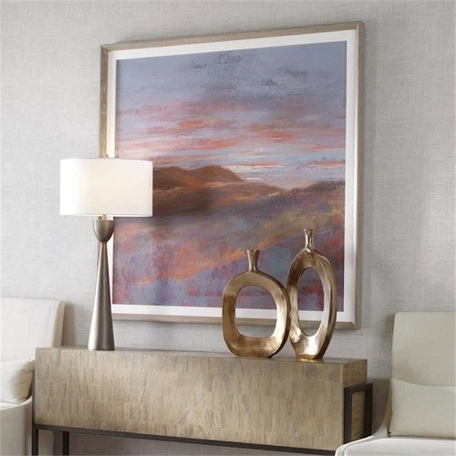 Uttermost Dawn On The Hills Linen and Wood Framed Print in Multi-Color - Picture 8 of 9