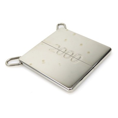 Echtes HERMES 2000 Paar Anhänger Halskette Silber/Schwarz Leder/Metall - e61209a