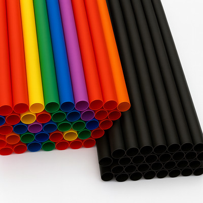 1000-5000 JUMBO  8mm Mehrweg Cocktail Trinkhalme Strohhalme aus Plastik