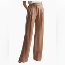 NWOT REISS Lizzie Sequin Wide-Leg Trousers Size 10