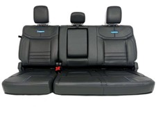 2021 - 2026 Ford F-series Crew Cab Back Seat Platinum Black Leather Blue Stripe 2021 - 2026 Ford F-series Crew Cab Back Seat Platinum Black Leather Blue Stripe