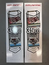 (2) Vintage Atlantic 35 CD Metal Tower Storage Rack NEW SEALED