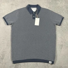 Long Wharf Supply Polo Shirt Mens Small Edgartown SeaWell Knit Stretch Preppy