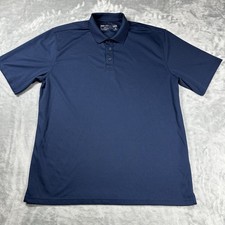 Ariat Polo Shirt Mens Large Blue AriatTEK Heat Series SS Performance Golf