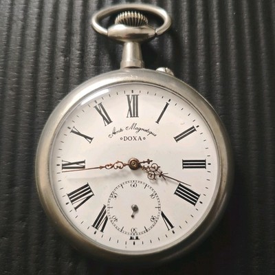 Große Eisenbahner-Taschenuhr DOXA ca.  1910er Jahre lauffähig aus Nachlass