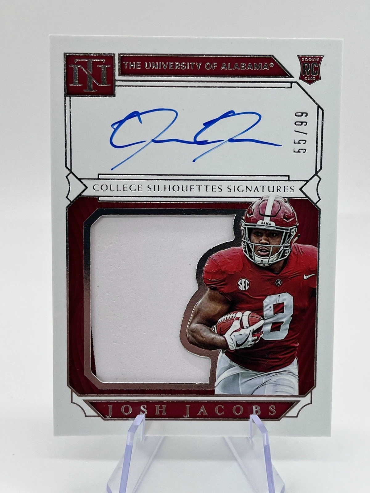 Josh Jacobs Panini National Treasures Collegiate Team Logos #1 Autograph
