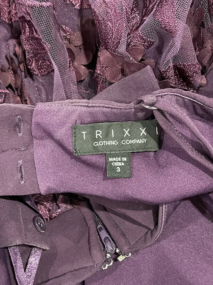 Juniors Purple Homecoming Dress Size 3 - Image 3 of 3