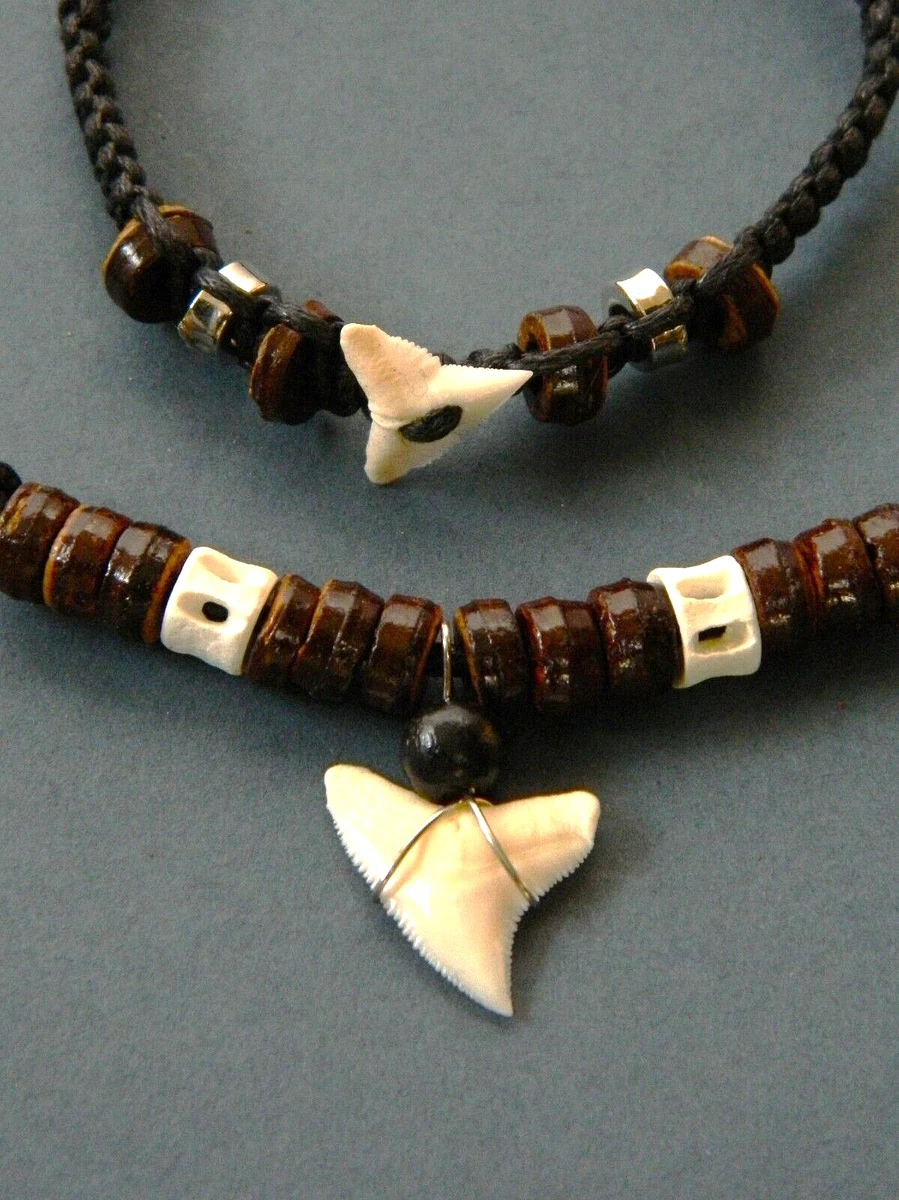 Beaded shark deals tooth necklace