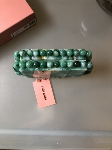Cult Gaia Green Eos clutch translucent marbled acrylic Clutch Sold Out - Picture 5 of 6