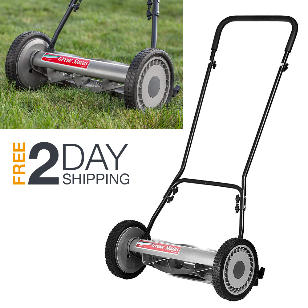StaySharp Reel Lawn Mower Manual Push NonElectric Walk Behind Outdoor