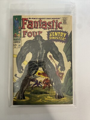 Fantastic Four 64 (1967)  1st Appearance Kree Sentry Kirby Art  