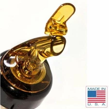 Measured Pourers With Flap "AMBER" Precision Pour Brand Made in USA (10 Pack)