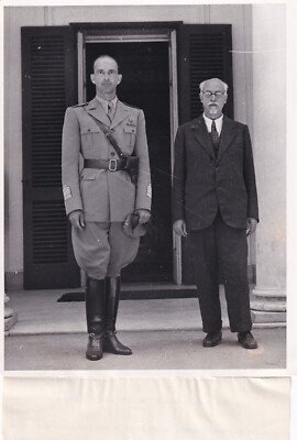 Original Pressefoto 2.WK Prinz Umberto von Italien & Iwanö Bonomi 26.6.1944
