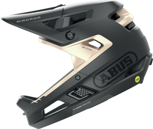 Casco de bicicleta Abus Airdrop Mips MTB negro dorado unisex S-M 52-58 cm nuevo sin usar
