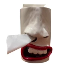 Quirky Mouth Nose Tissue Box Dispenser Funny Face Tissue Holder Tissue Box Cover