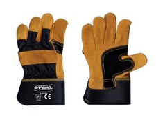 5 X Pairs Reinforced Leather Safety Work Gardening Gardener Gloves -Size 10