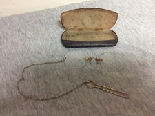 Antique Silva Pince Nez Gold Filled Eyeglasses w/Hairpin  Case