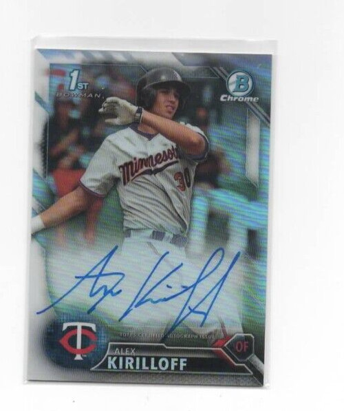 2016 Bowman Chrome Draft Autographs Refractor CDA-AK Alex Kirilloff 58/499 Twins