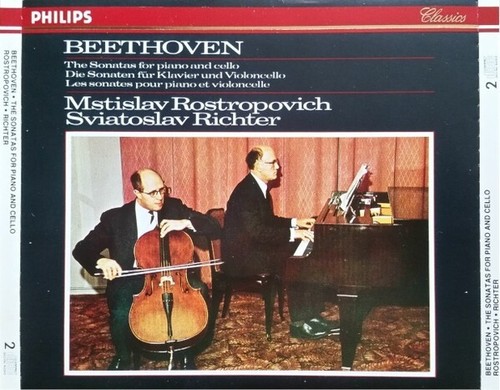 2 CD MSTISLAV ROSTROPOVICH - SVIATOSLAV RICHTER - Beethoven - EU Press- 412 256-2