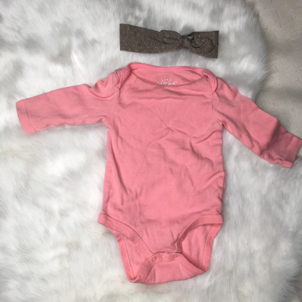 Zutano 混合品牌 6 米粉色有机棉上衣紧身衣睡袍婴儿套装 — 第 4/4 张图片