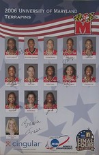 2006 Maryland Women's Basketball NCAA Champs Team signed poster Brenda Frese +11