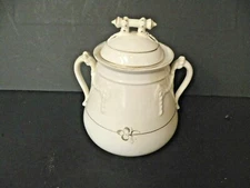 Late 1800's Sampson Bridgwood & Son Large 2-Handled Sugar Bowl England SB & Son 