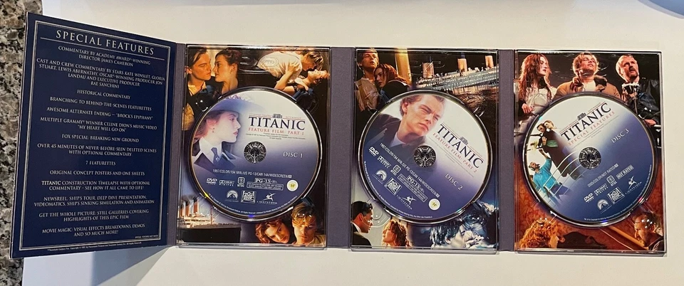 Titanic Special Collector's Edition DVD 3-Disc Box Set THX Remastered - Image 4 of 4
