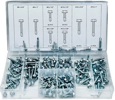 200 Pc Self Screw Assortment Set (SAE) Hex Head Self Drilling Tapping Screw NEW