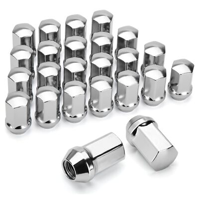 24x Chrome 14x1.5 OEM Factory Lug Nut 1.75''for Chevy Silverado Tahoe GMC sierra 